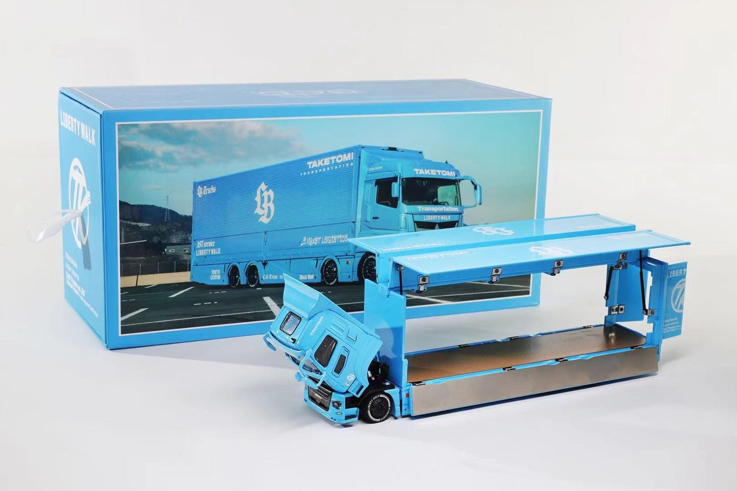 GCD 1:64 LBWK Mitsubishi LB-TRUCKS Fuso Super Great Shanghai China Toy Epo Exclusive Baby Blue