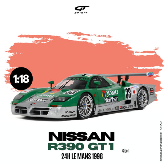 GT Spirit 1:18 Scale GT1003 Nissan R390 GT1 Le Mans 1998 Green