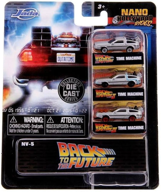 Jada Back to the Future Time Machine Set Nano Hollywood Rides