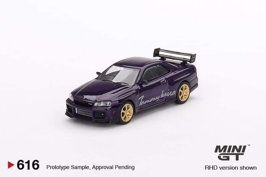 Mini GT #616 Nissan Skyline GT-R (R34) Tommykaira R RZ Edition Midnight Purple