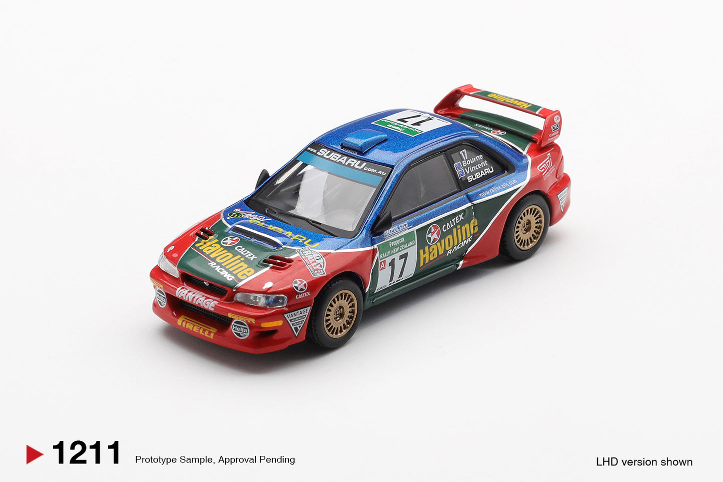 Mini GT 1:64 Scale Subaru Impreza WRC98 #17 2000 Rally New Zealand