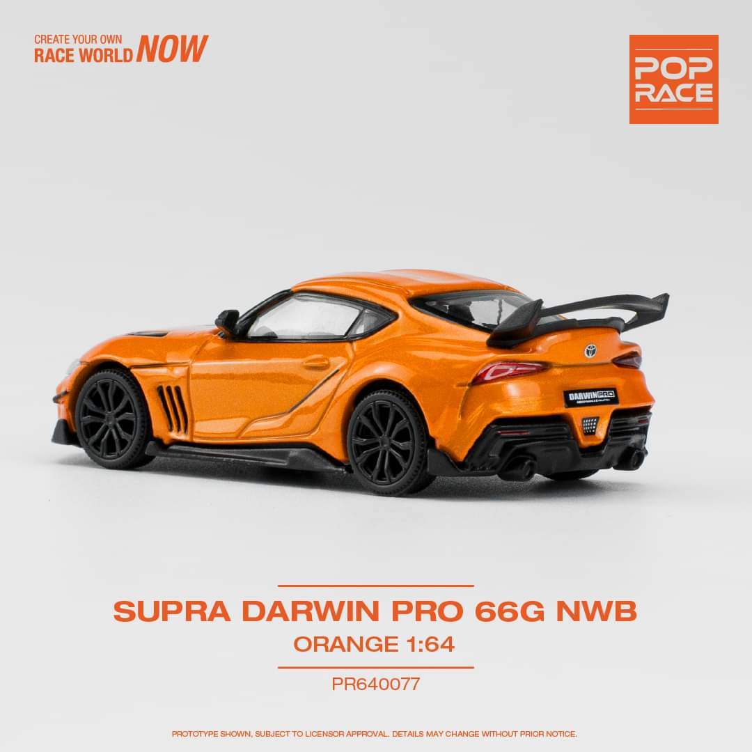 Darwin Pro Racing Pop Race 1:64 Scale DARWIN PRO 66G NWB TOYOTA SUPRA ORANGE – Mobile ...