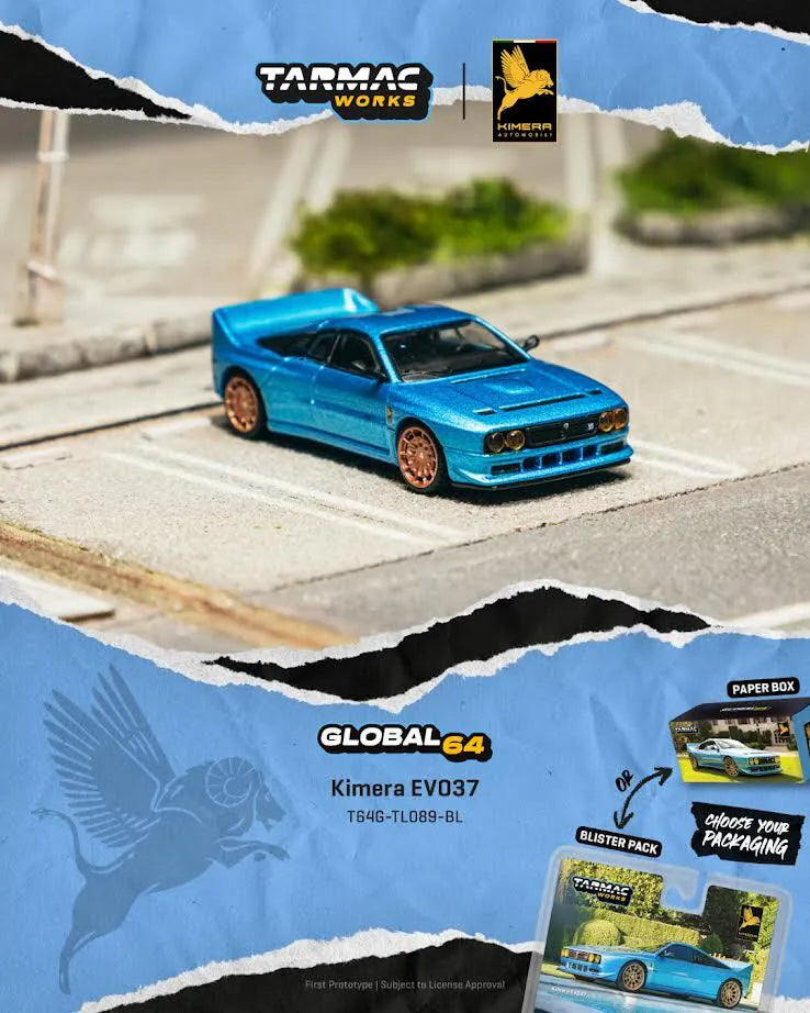 Tarmac Works x Kimera T64G-TL089-BL Kimera EVO37 Blue