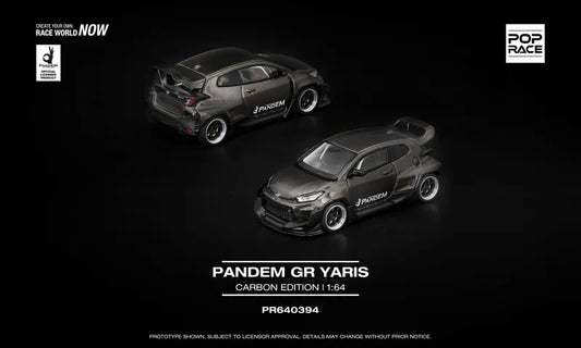 Pop Race 1:64 Scale PANDEM GR YARIS CARBON EDITION