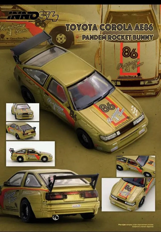Inno64 1:64 Scale Toyota Corolla AE86 Levin Pandem Rocket Bunny
