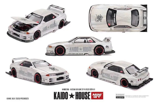 Kaido House x Mini GT KHMG306 Nissan Skyline GT-R R32 Seri V1 1:64