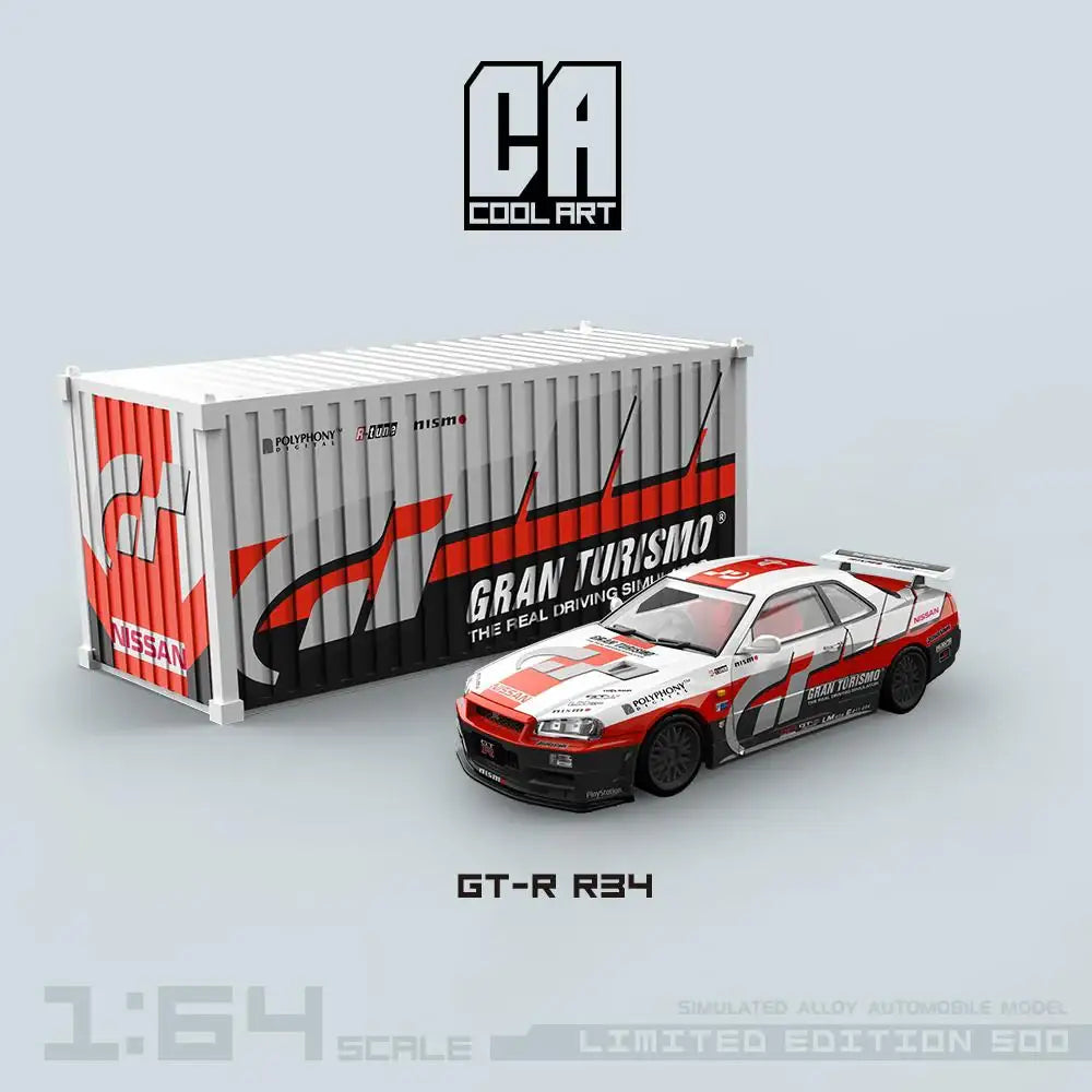 COOL ART 1:64 Scale Nissan GT-R R34 GRAN TURISMO Livery – Mobile Garage HK