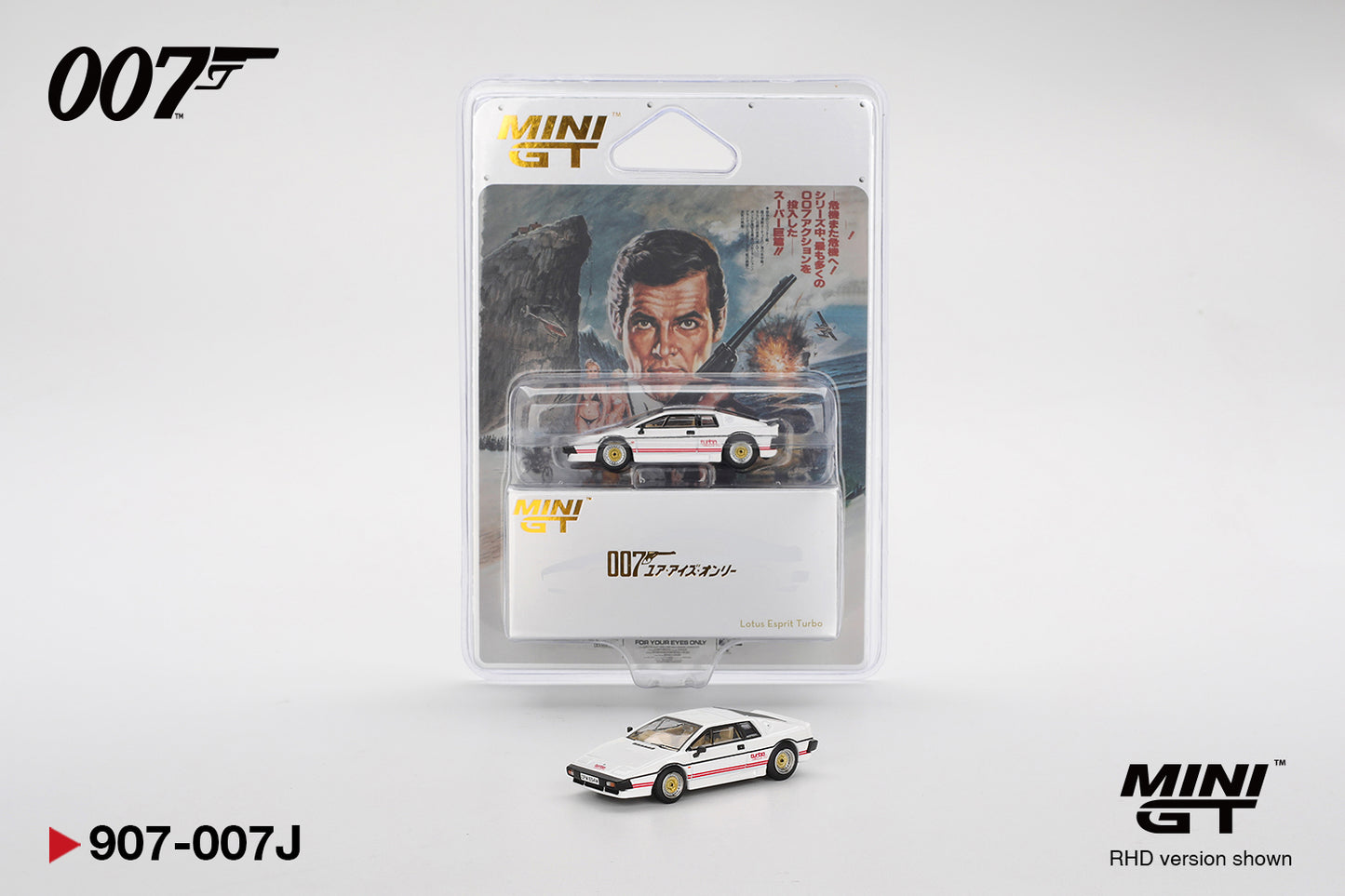 Mini GT 1:64 Scale #907 Lotus Esprit Turbo White "For Your Eyes Only" 007