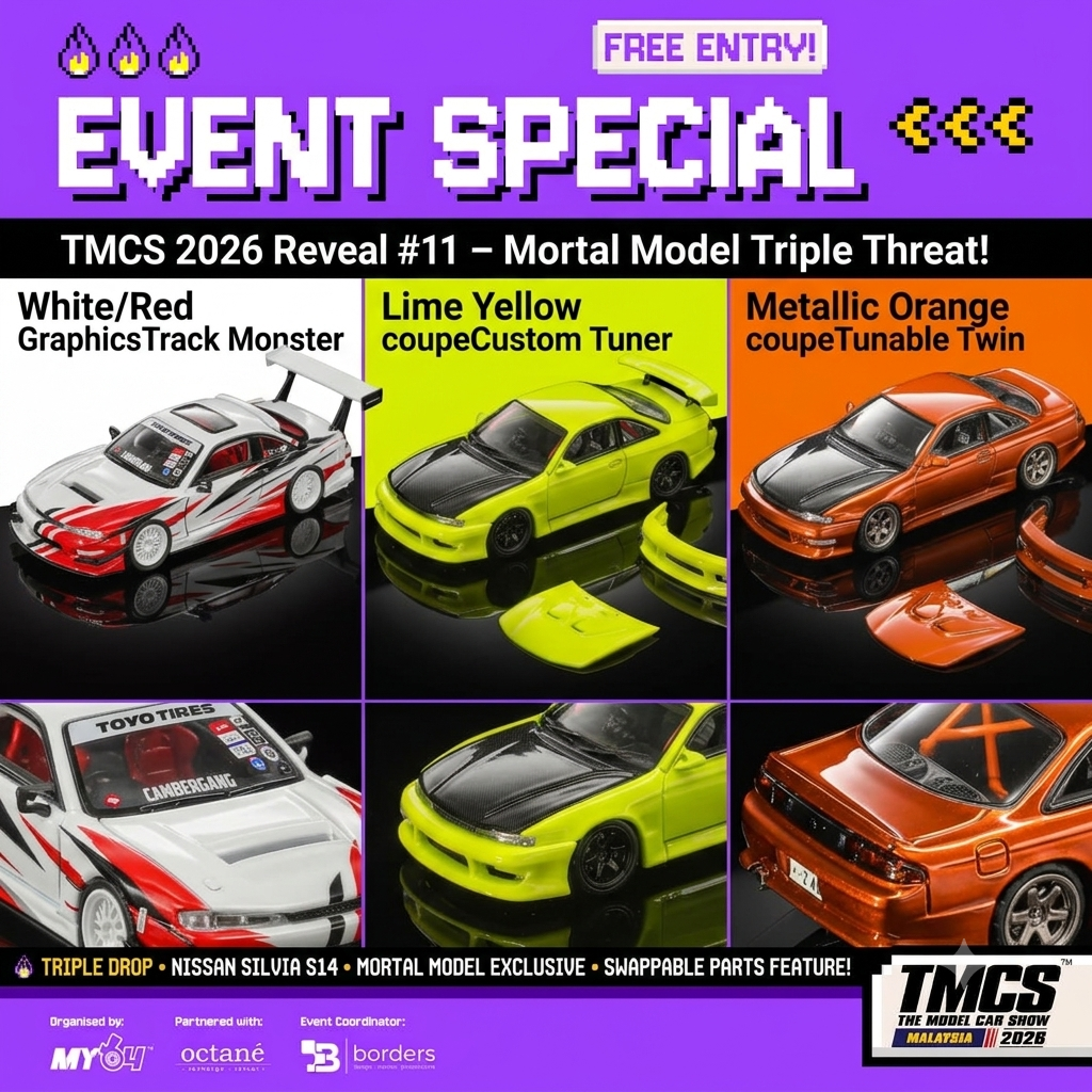 Mortal Model Nissan Silvia S14 Triple Threat Swappable Parts (TMCS 2026 Event Special)