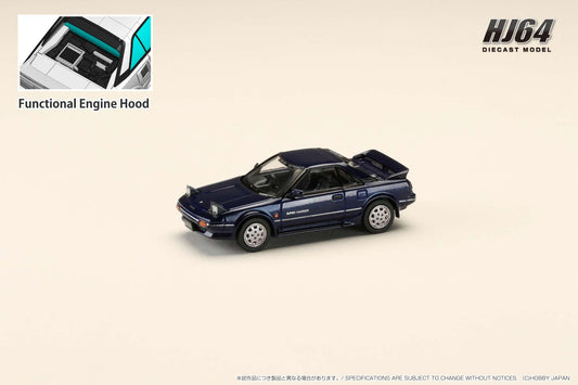 Hobby Japan 1/64 Toyota MR2 1600G-LIMITED SUPER CHARGER 1986 Blue