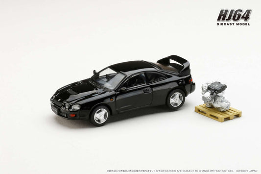 Hobby Japan 1/64 Toyota CELICA GT-FOUR WRC Edition (ST205) with Engine Display Model Black