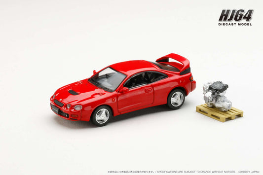 Hobby Japan 1/64 Toyota CELICA GT-FOUR WRC Edition (ST205) with Engine Display Model Red