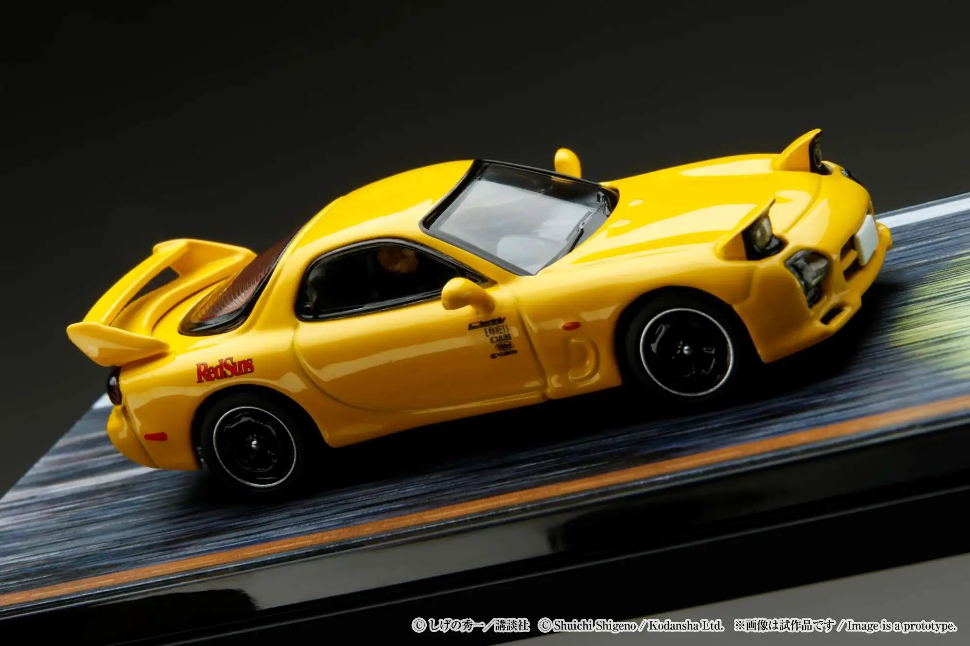Redsuns Rx7 Hobby Japan 1/64 MAZDA RX-7(FD3S)RED SUNS / INITIAL D With Takumi Fuji ...