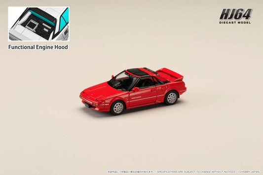 Hobby Japan 1/64 Toyota MR2 1600G-LIMITED SUPER CHARGER 1988 T BAR ROOF Red