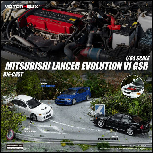 MotorHelix 1:64 Mitsubishi Lancer Evolution VI GSR T.M.E