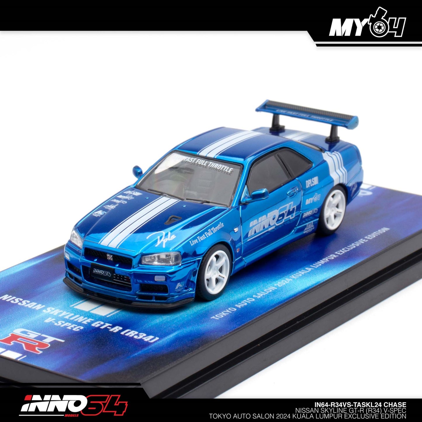 (Chase) Inno64 1/64 Tokyo Auto Salon Malaysia 2024 Exclusive Nissan GT-R R34