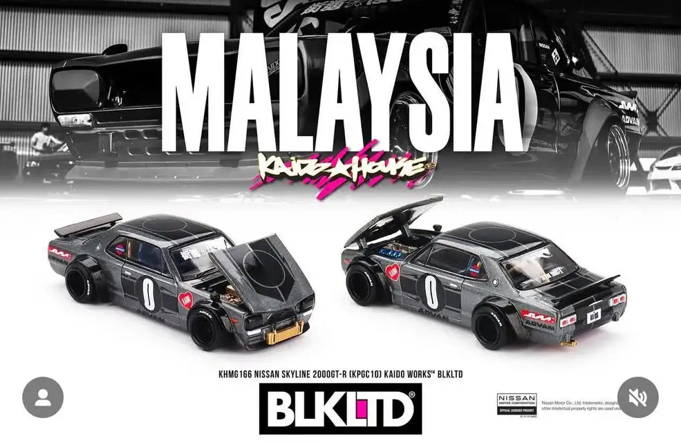 Mini GT x Kaido House MDX 2025 BLK LTD Nissan Skyline 2000 GT-R