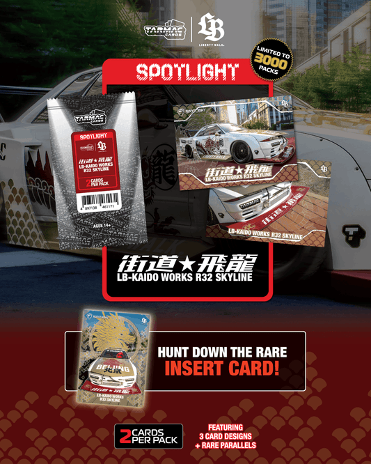 Tarmac Cards TC-LBR32-DSL Spotlight LB-KAIDO WORKS R32 SKYLINE "Flying Dragon 飛龍" (Box / 10 Packs)