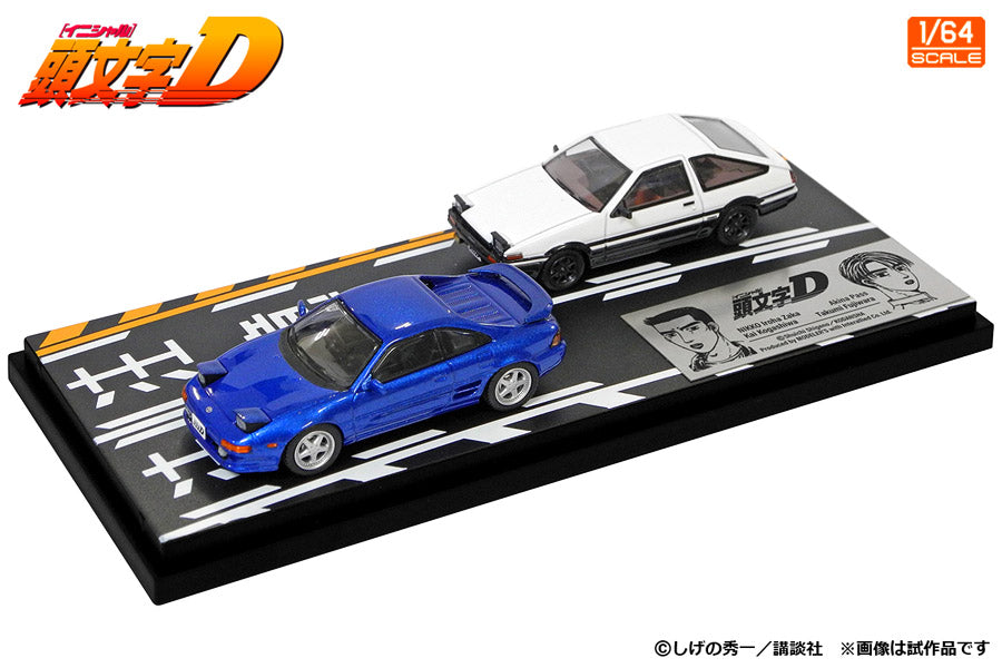 Modeler's 1:64 Scale Initial D Vol.15 Kai Kogashiwa MR2 (SW20) & Takumi Fujiwara Trueno (AE86) Diorama Set