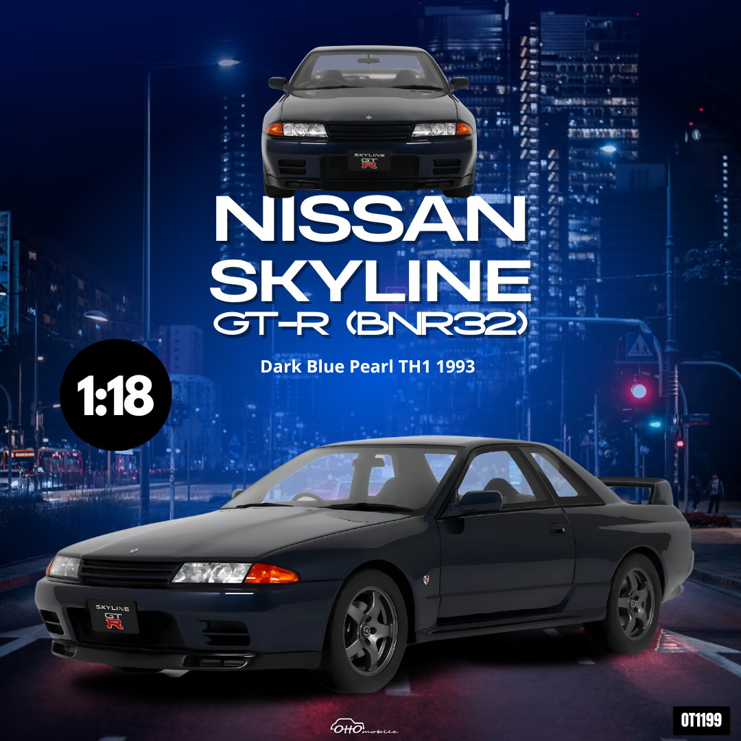[Shipping Included] OTTO Mobile 1:18 OT1199 NISSAN SKYLINE GT-R (BNR32) DARK BLUE PEARL TH1 1993