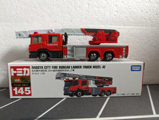 TOMICA #145 Nagoya City Fire Department 30m class tip refraction type ladder truck