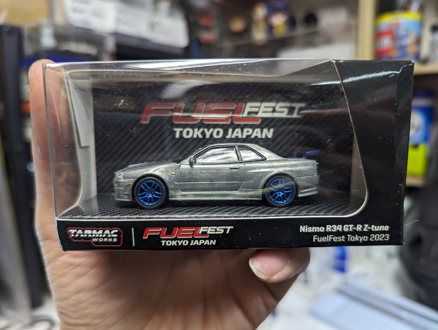 FuelFest Tokyo 2023 Special Edition Tarmac Works x Schuco 1:64 Scale Nissan Skyline Nismo R34 GT-R Z-tune