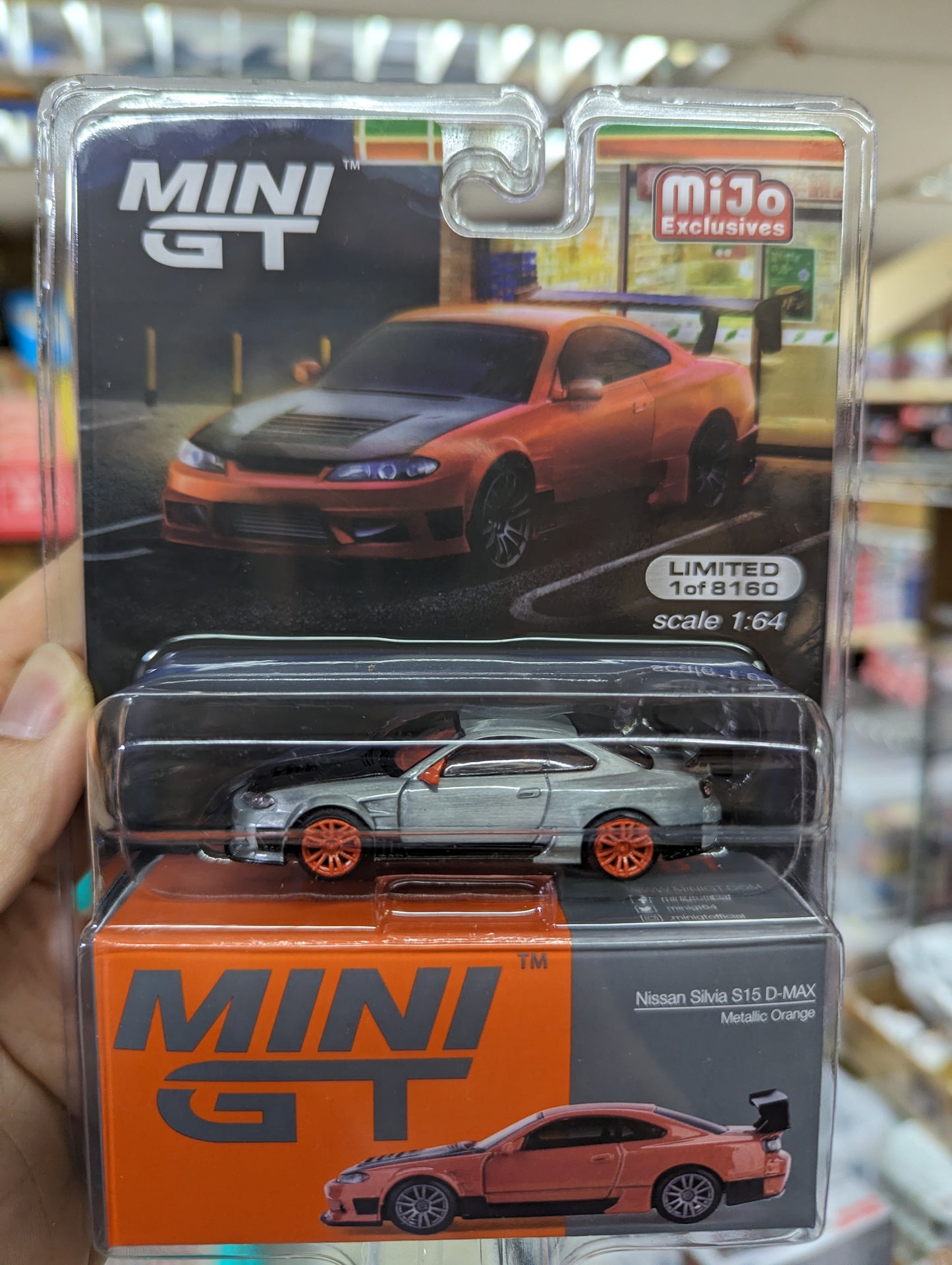 Mini GT X Mijo #581 Nissan Silvia S15 D-MAX  Metallic Orange
