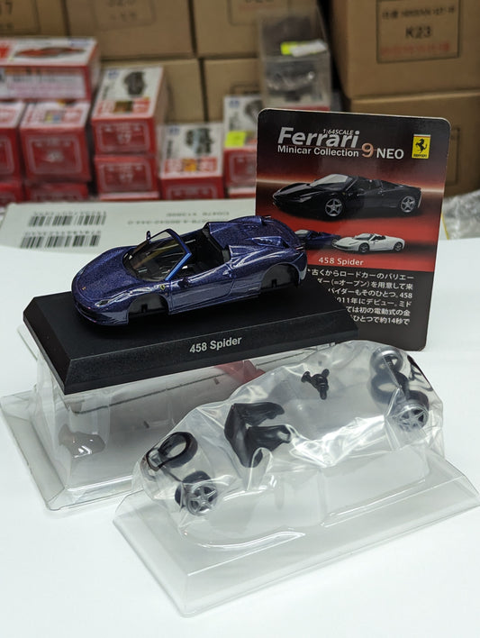 Kyosho 1:64 Scale Ferrari Mini Car Collection 9 Neo 458 Spider