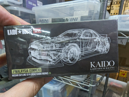 Mini GT x Kaido House MDX23 one night in Malaysia Dinner exclusive 1:64 Nissan Skyline GT-R R34
