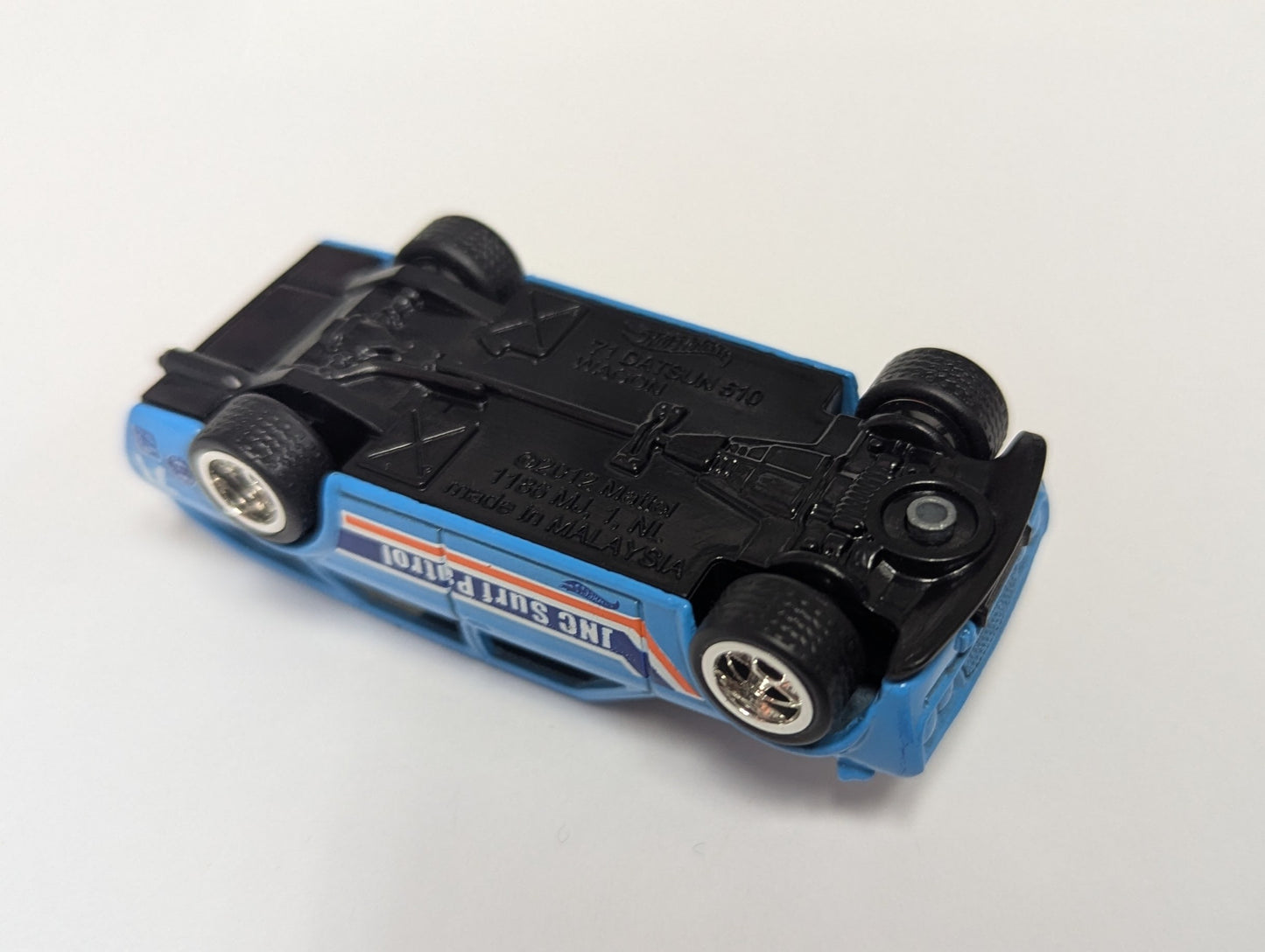 Unspun Hot Wheels '71 Datsun 510 Wagon with rubber wheels
