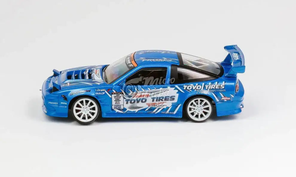 Micro turbo 1:64 Scale Custom Nissan 180SX - Metallic Blue Micro turbo 1:64 Scale Custom Nissan 180SX - Metallic Blue