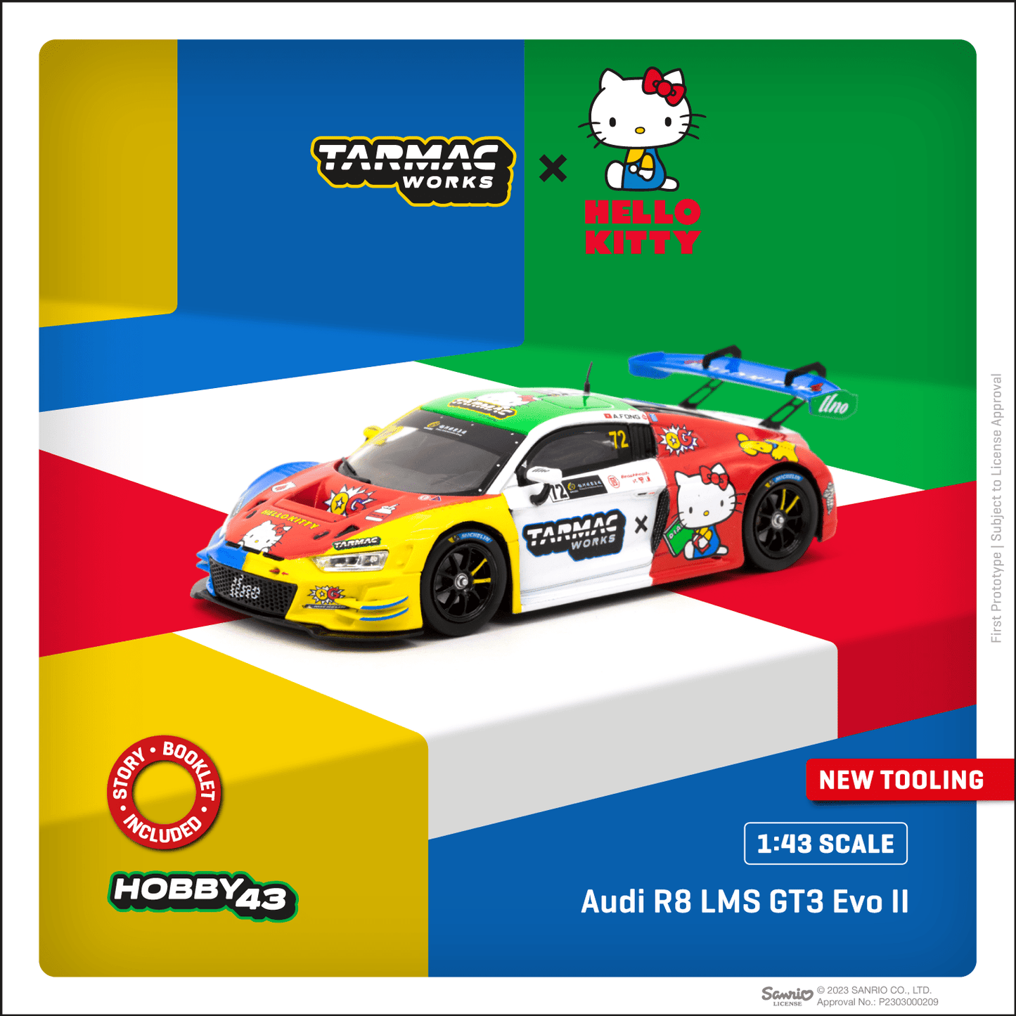 Tarmac Works 1:43 Scale Audi R8 LMS GT3 Evo II Macau GT Cup 2022 Uno Racing Adderly Fong