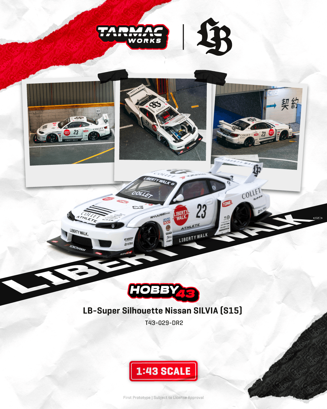 Tarmac Works 1:43 Scale LB-Super Silhouette Nissan SILVIA (S15) Drift 2025