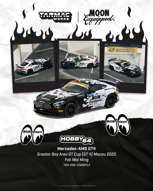 Tarmac Works T64-006-25MGP12 Mercedes-AMG GT4 Greater Bay Area GT Cup Macau 2025 #12 Moon Equipped-Tarmac Works-1:64-Mobile Garage HK