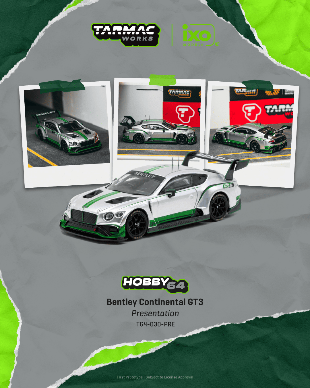 Tarmac Works T64-030-PRE Bentley Continental GT3 Presentation