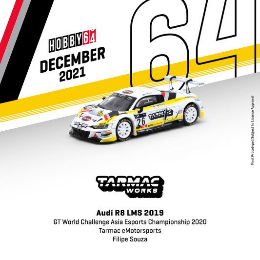 Tarmac Works 1:64 Audi R8 LMS GT World Challenge Asia Esport Championship 2020