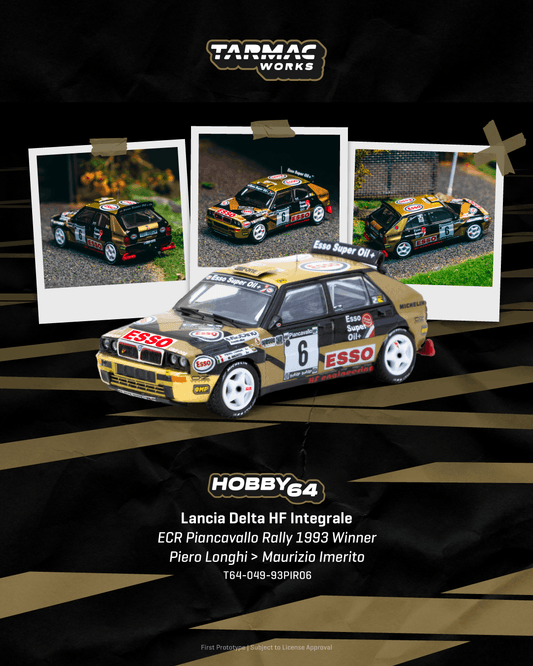 Tarmac Works 1:64 Scale Lancia Delta HF Integrale ECR Piancavallo Rally 1993 Winner