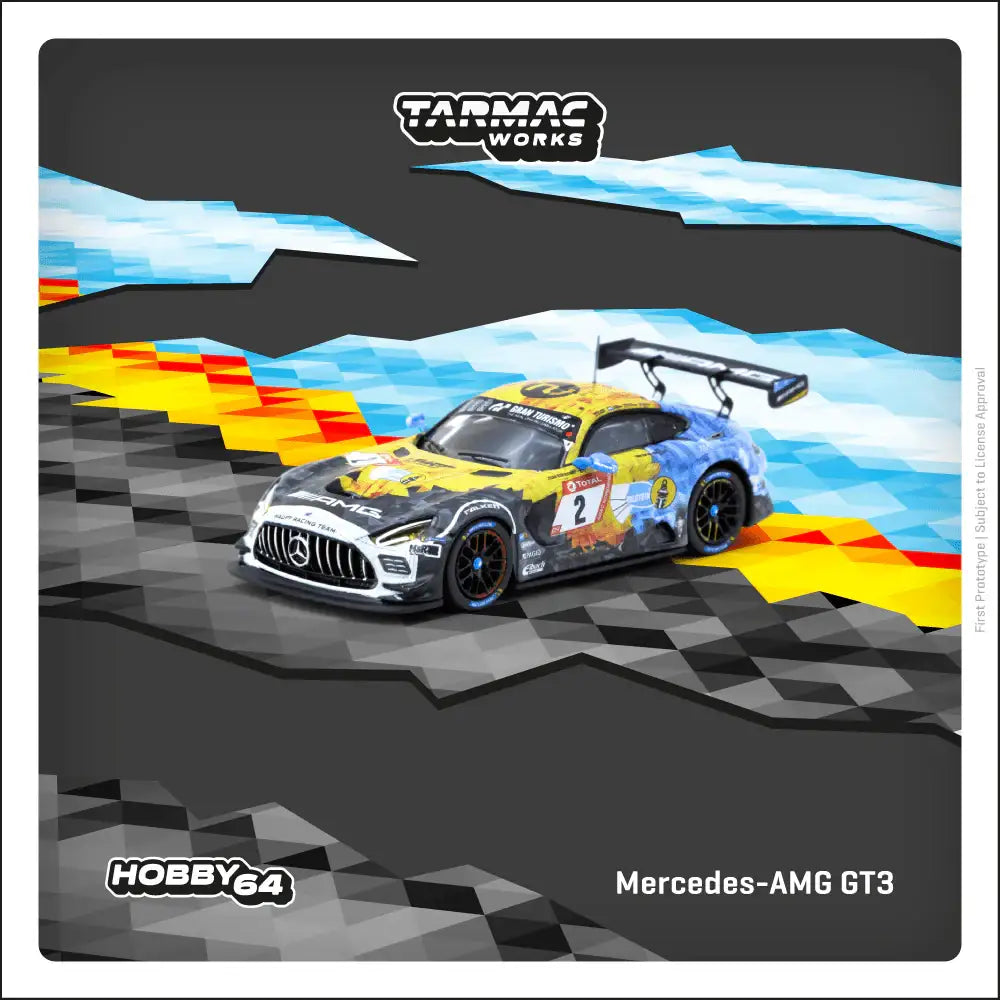Tarmac Works 1/64 Scale Mercedes-AMG GT3 Nürburgring 24h 2020 Y