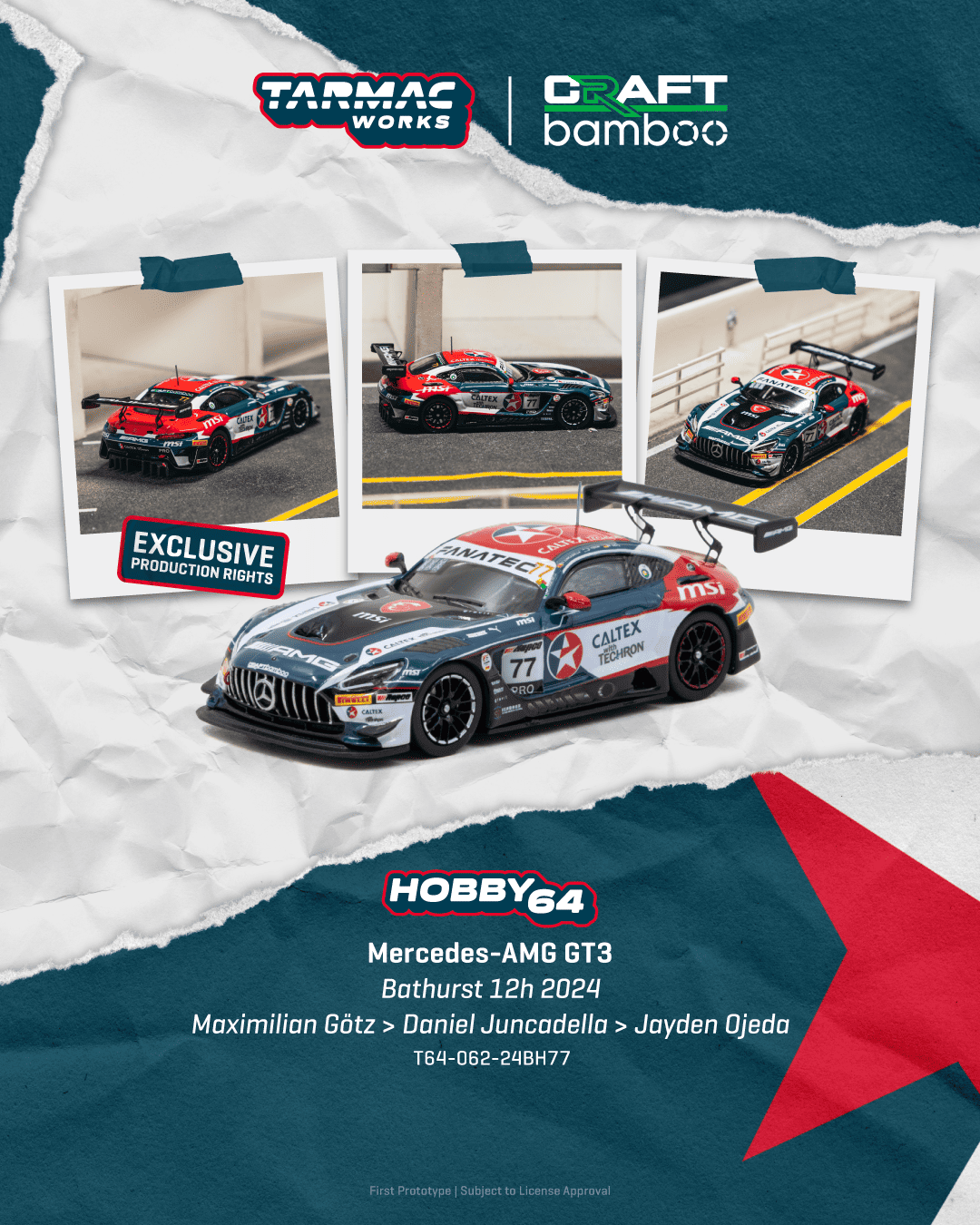 Tarmac Works T64-062-24BH77 Mercedes-AMG GT3 Bathurst 12h 2024