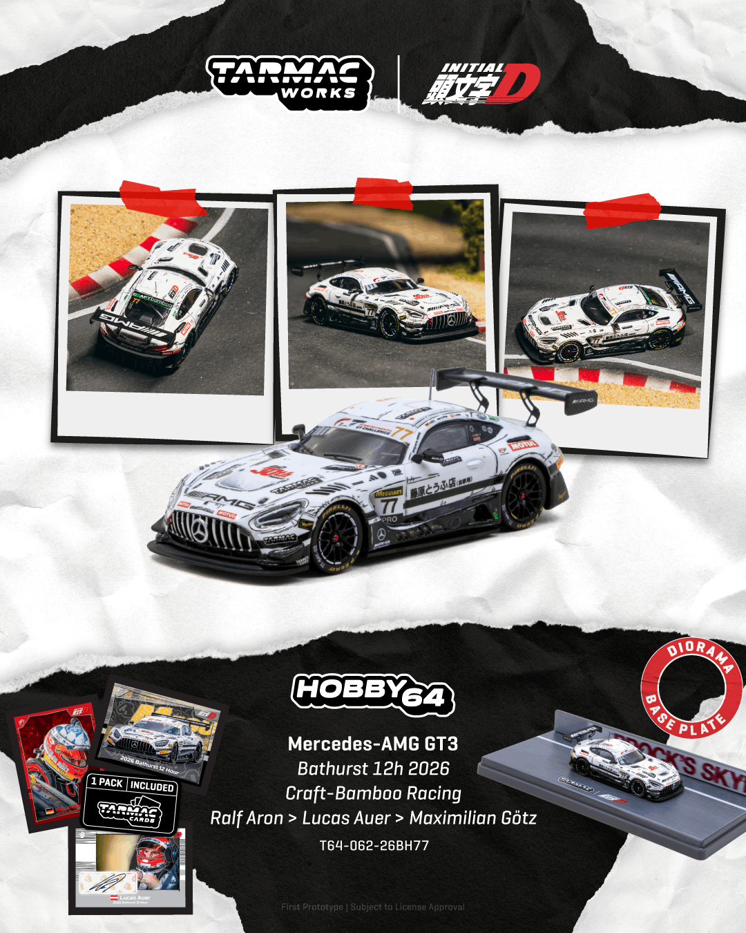 Hobby64 T64-062-26BH77 Mercedes-AMG GT3 Bathurst 12h 2026 Craft-Bamboo Racing