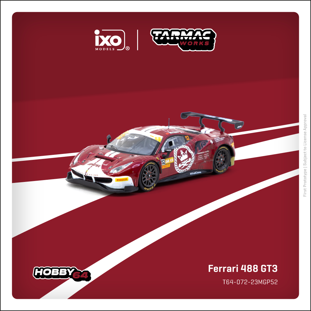 Tarmac Works 1:64 Ferrari 488 GT3 Macau GT Cup - FIA GT World Cup 2023 Harmony Racing Chen Weian