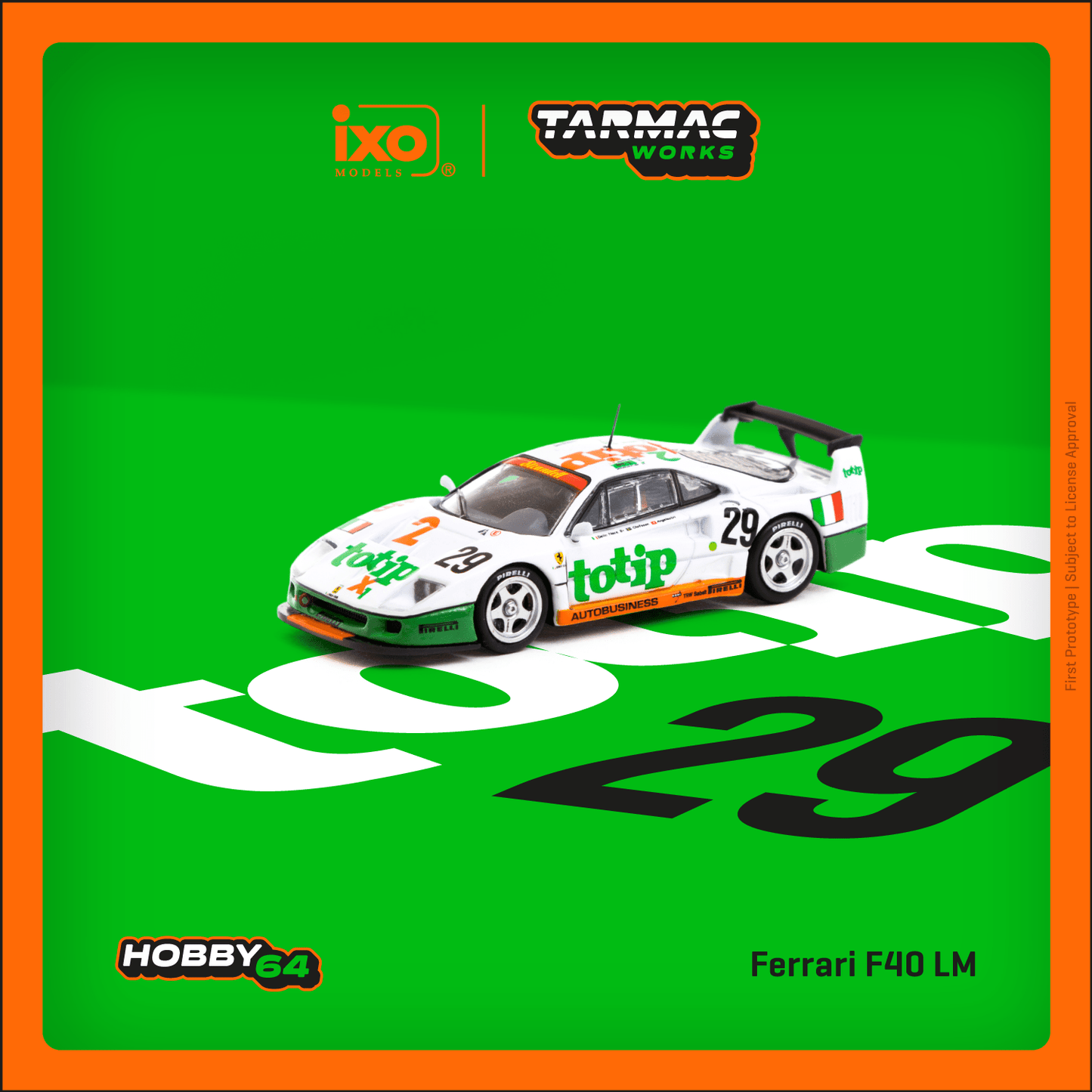 Tarmac Works 1:64 Ferrari F40 LM 24h of Le Mans 1994 A. Olofsson / S. Angelastri / L. Della Noce