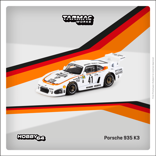 Tarmac Works 1:64 scale Porsche 935 K3  24h of Le Mans 1979 - Winner K. Ludwig / D. Whittington / B. Whittington