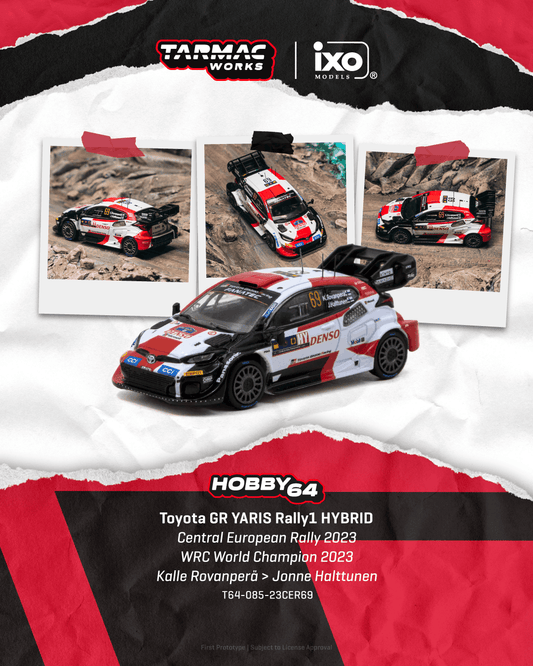 Tarmac Works T64-085-23CER69 Toyota GR YARIS Rally1 HYBRID Central European Rally 2023 WRC World Champion Kalle Rovanperä