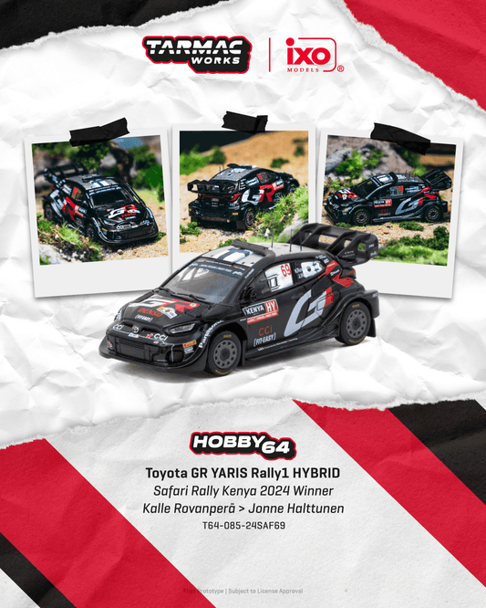 Tarmac Works T64-085-24SAF69 Toyota GR YARIS Rally1 HYBRID Safari Rally Kenya 2024 Kalle Rovanperä / Jonne Halttunen