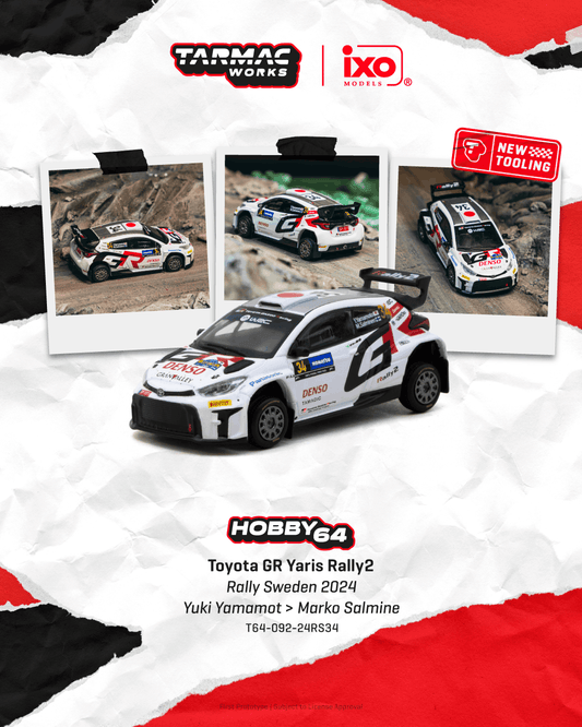 Tarmac Works T64-092-24RS34 Toyota GR Yaris Rally2 Rally Sweden 2024 #34-Tarmac Works-1:64-Mobile Garage HK