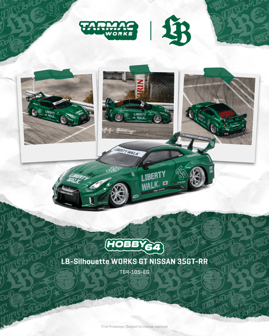 Hobby64 T64-105-EG LB-Silhouette WORKS GT NISSAN 35GT-RR Emerald Green