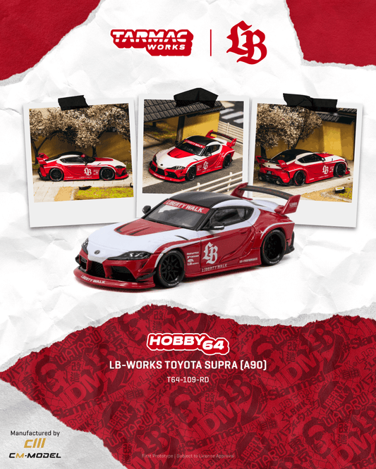 Tarmac Works T64-109-RD LB-WORKS Toyota Supra (A90) Red