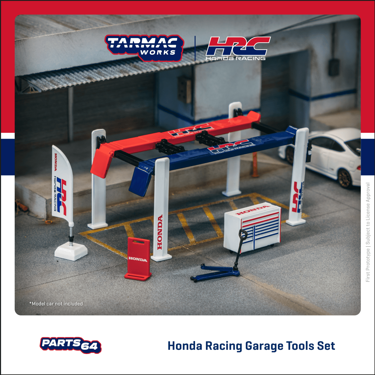 Tarmac Works 1:64 Scale Honda Racing HRC Garage Tool Set