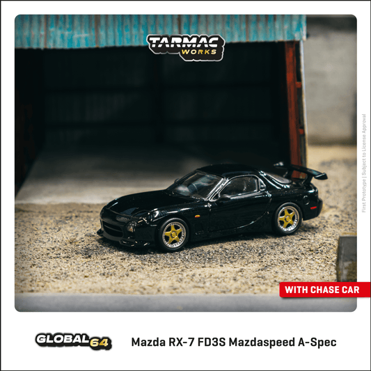 Tarmac Works 1:64 Scale Mazda RX-7 FD3S Mazdaspeed A-Spec Brilliant Black